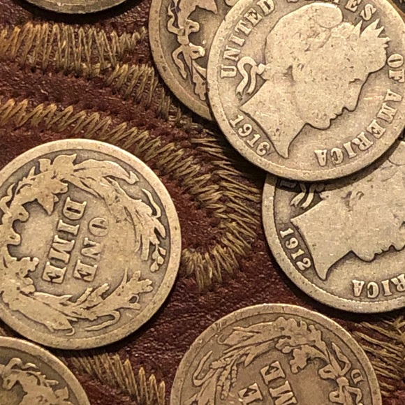 Barber dimes/ tube of 50 coins - Picture 3 of 11